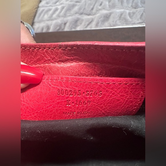 Authentic BALENCIAGA Agneau Classic Hardware Mini City in Red Lambskin Leather - Picture 12 of 17